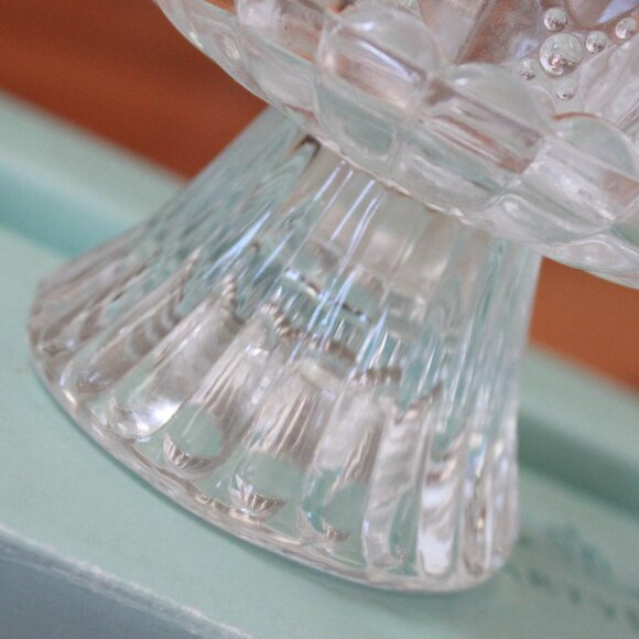 Pair of PartyLite "Quilted Crystal" Glass Candleholders - Picture 9 of 12